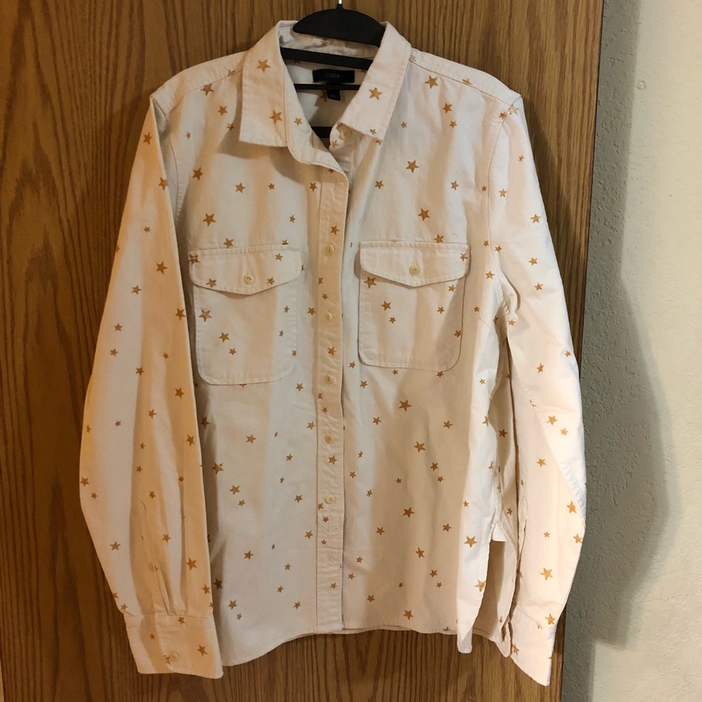 J. Crew star printed button down